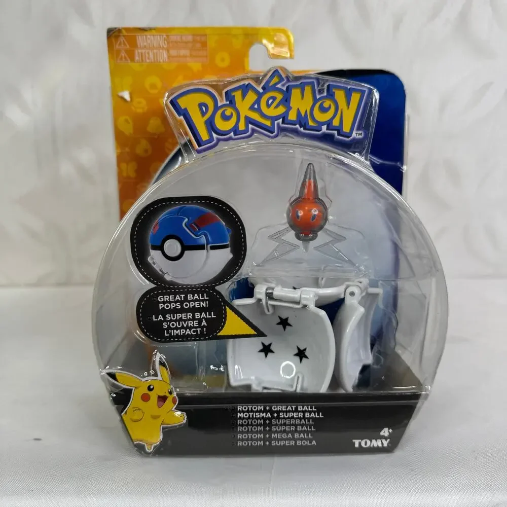 Tomy Pokemon Throw‎ 'n' Pop Pokeball Rotom & Great Ball Figure Set